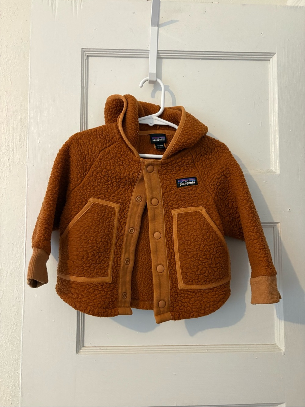 Patagonia Kids Burnt Orange Sherpa Fleece Jacket